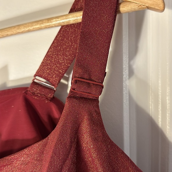 Maroon Bikini with Gold Sparkle - Picture 7 of 8